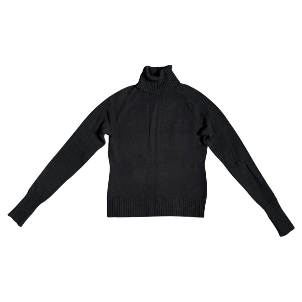 Banana republic black merino wool blend long sleeve turtle neck sweater - Picture 1 of 3